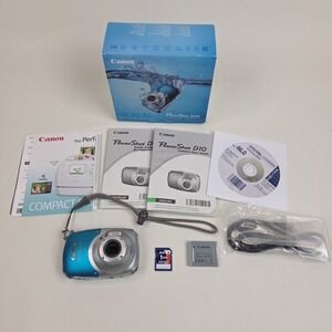 Canon PowerShot D10 12.1MP Digital Camera Waterproof 3x Zoom w/ Battery Tested